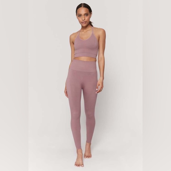 Spiritual Gangster Mauve Pink Icon Seamless High Waist Leggings size XS/S EUC - Picture 4 of 12